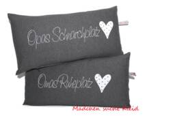 Grandma's Resting Place & Grandpa's Snoring Pillow Set - Gift For Grandparents 20 X 40 cm - thumbnail 1
