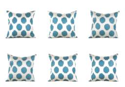 Set Of 6 Pcs, Ikat Pillow Cover, Silk & Cotton Pillow, 17.91 - thumbnail 1