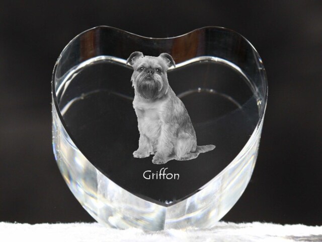Brussels Griffon , Crystal Heart With Dog, Souvenir, Decoration, Limited Edition, Collection - image 1