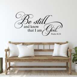 Be Still & Know Wall Decal Christian Bible Verse Vinyl Decor - thumbnail 3