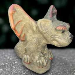 Concrete Bat Statue Stone Flying Decoration Horror Gargoyle Creature Spooky Garden Ornament Handmade Sculpture Decor - thumbnail 2