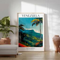 Venezuela Travel Poster, Print, South America Art, Tropical Decor, Latin Gift - thumbnail 3