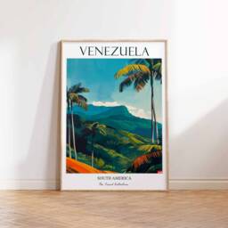 Venezuela Travel Poster, Print, South America Art, Tropical Decor, Latin Gift - thumbnail 2