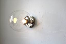 Wall Sconce Lamp, Polished Nickel Flush Mount Lighting Fixture, Clear 8