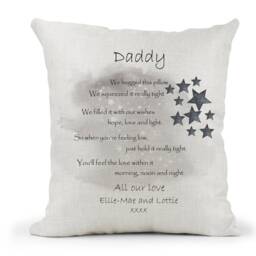 Personalised Hug Cushion, Daddy, Dad Fathers Day Birthday > Missing You, Christmas Gift - thumbnail 2