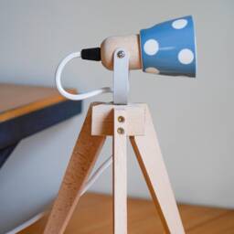 Bedside Lamp With Blue Dots - thumbnail 3