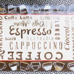 Espresso Coffee Hand-Painted Canvas Floorcloth Or Placemat - thumbnail 2