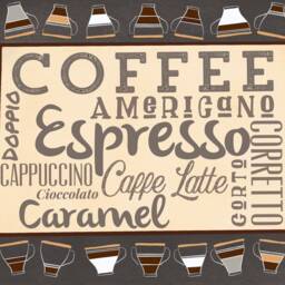 Espresso Coffee Hand-Painted Canvas Floorcloth Or Placemat - thumbnail 4