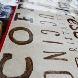 Espresso Coffee Hand-Painted Canvas Floorcloth Or Placemat - thumbnail 3