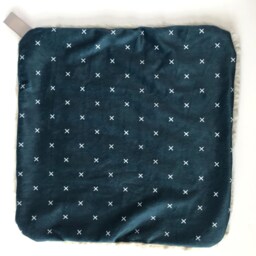 Lovey, Security Blanket, Blankie, Minky Baby X New Gift, Slate Blue Mini Blanket - thumbnail 2