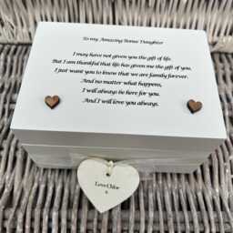 Personalised Box. You Are Like A Daughter To Me. Special Bonus Daughter Gift Birthday Christmas Trinket Jewellery Box Any Name You Want - thumbnail 3