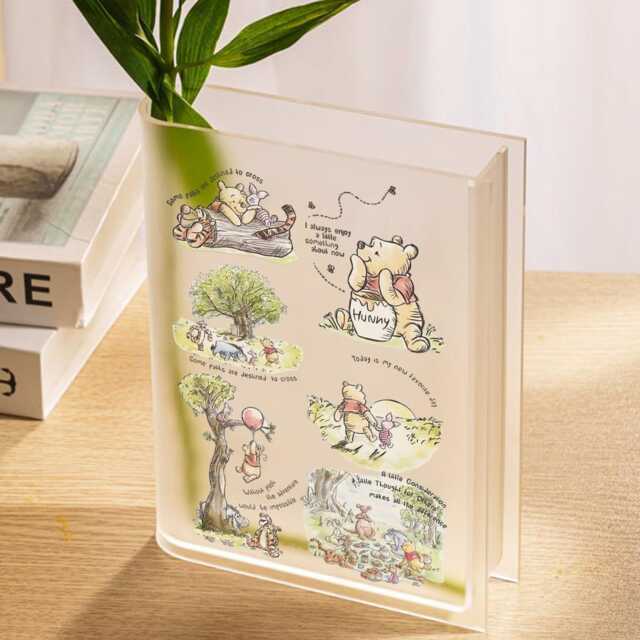 Pooh Bear Book Acrylic Vase, Winnie The Quote Aesthetic Clear Flower Lover Gift, Hundred Acre Wood Vase Decor - image 1