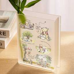 Pooh Bear Book Acrylic Vase, Winnie The Quote Aesthetic Clear Flower Lover Gift, Hundred Acre Wood Vase Decor - thumbnail 1