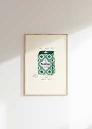Hot Girls Use The Fancy Salt Wall Print - Food & Drink Poster Maldon Sea Illustration Trendy Aesthetic Kitchen Artwork - thumbnail 1