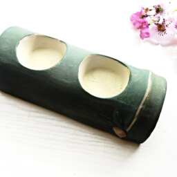 Ceramic Green Bamboo Tree Tea Light Holder Candle Pottery Home Decor Decoration Meditation Asian Style Feng Shui Zen Aromatherapy Clay Earth - thumbnail 4