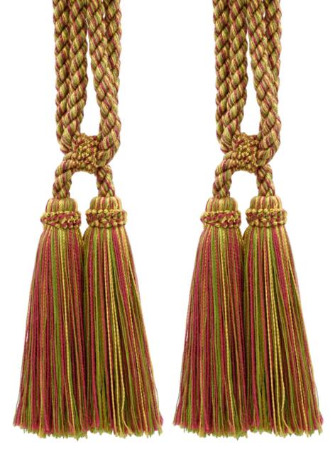 "D??copro Double Tassel Curtain & Drapery Tieback, Length 5 1/2"" - 14cm, Spread 27" - image 1