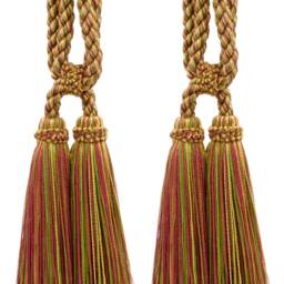 "D??copro Double Tassel Curtain & Drapery Tieback, Length 5 1/2"" - 14cm, Spread 27" - thumbnail 2