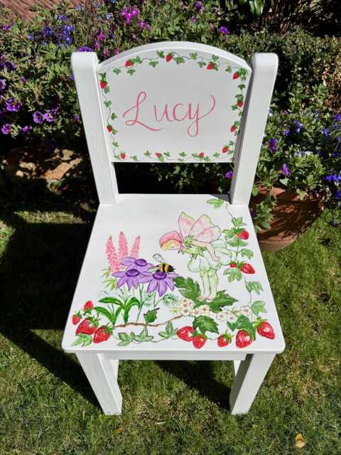 Hand-Painted Personalized Children's Chair Unique Nursery Decor - Hand Painted Bespoke Personalised Chair - image 1