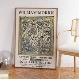 William Morris Print, Exhibition Poster, Vintage Wall Art, Flower Pattern, Floral Art Nouveau - thumbnail 2