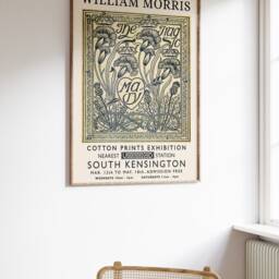 William Morris Print, Exhibition Poster, Vintage Wall Art, Flower Pattern, Floral Art Nouveau - thumbnail 3