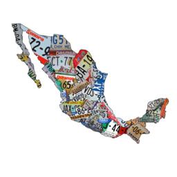 Plasma Cut Aluminum - Dibond Mexico License Plate Map Sign Metal Home Decor Wall Art Garage South Of The Border Rustic Birthday - thumbnail 3