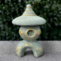 Unique Pagoda Statue Concrete Lantern Figurine Outdoor Sculpture Handmade Decoration Pagoda Lover Gift Asian Decor - thumbnail 1