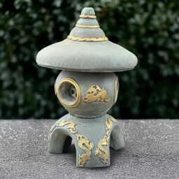Unique Pagoda Statue Concrete Lantern Figurine Outdoor Sculpture Handmade Decoration Pagoda Lover Gift Asian Decor - thumbnail 2
