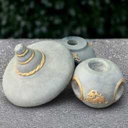 Unique Pagoda Statue Concrete Lantern Figurine Outdoor Sculpture Handmade Decoration Pagoda Lover Gift Asian Decor - thumbnail 3