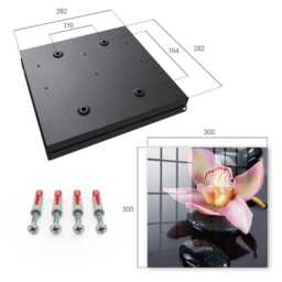 Orchid Stones Wall Mounted Key Cabinet, Black Industrial Box, Minimalist Flowers & Plants, For Lovers Of Elegance - thumbnail 4