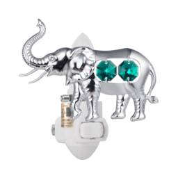 24K Gold Plated Elephant Handcrafted Luxury Night Light Decorated Swarovski Crystals Bedroom Bathroom Kids Room Kitchen Gift Premium Decor - thumbnail 3