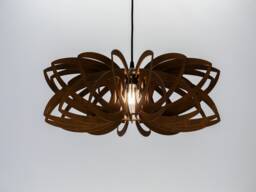 Water Lily Plywood Pendant Light Scandinavian Wood Chandelier - thumbnail 1