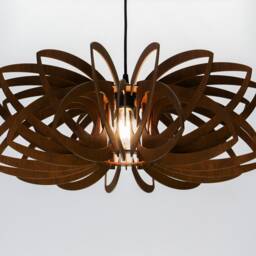 Water Lily Plywood Pendant Light Scandinavian Wood Chandelier - thumbnail 2