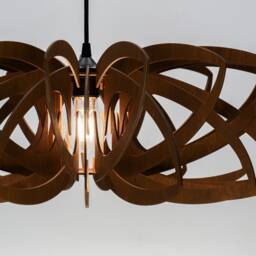 Water Lily Plywood Pendant Light Scandinavian Wood Chandelier - thumbnail 3
