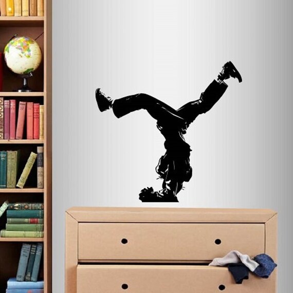 In-Style Decals Wall Vinyl Decal Home Decor Art Sticker Break Dancer Hip Hop Dance Acrobatic Guy Teen Boy Room Removable Mural Design 371 - image 1