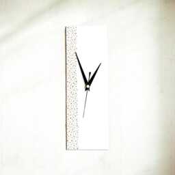 Hand Painted Wall Clock Minimalist White Ceramic Clock - 30cm - thumbnail 3