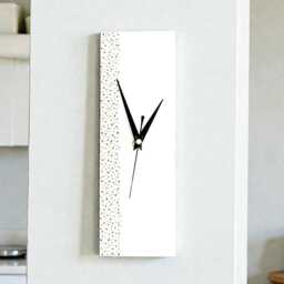 Hand Painted Wall Clock Minimalist White Ceramic Clock - 30cm - thumbnail 4