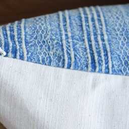 Blue Striped Pillow Cover, Coastal Throw Pillow, Minimalist Farmhouse Sofa Cushion, Neutral Scandinavian Home Decor - thumbnail 3