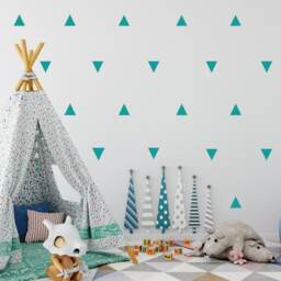 Triangle Wall Decals Nursery Decor Stickers, Set Of 50 Ww132 - thumbnail 1