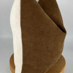 Brown Beige Chenille Pillow Cover, Two-Tone Neutral Home Decor - thumbnail 3