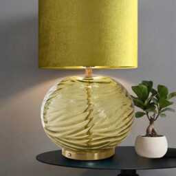 New Luxury Premium Quality Glamour Ochre Yellow Velvet Fabric With Brushed Metallics Lining Lamp Shade Pendant Light in Multi Sizes - thumbnail 2