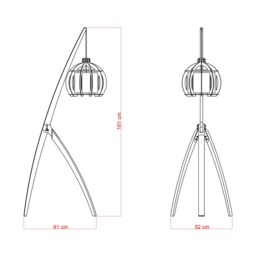 Wood Floor Lamp, Custom Design Lamp & Lighting, Wood Veneer Mid Century Modern Unique Character Lighting, Handmade - thumbnail 4