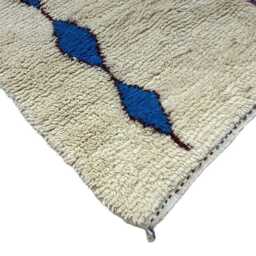Handmade Wool Moroccan Rug White Beni Ourain Style - thumbnail 4