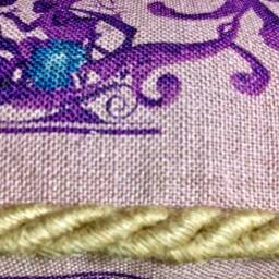 Angela Pillow - Purple On Linen - thumbnail 3