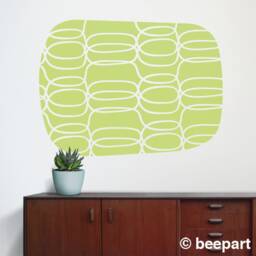 Mid Century Abstract Vinyl Wall Decal Geometric Pattern Wall Sticker - thumbnail 1