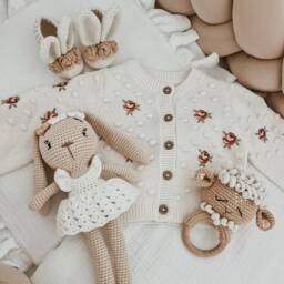 Crochet Rattle, Cute Sheep Baby Shower Gift, Christening Toy, Boy, New Mom Gift - thumbnail 3