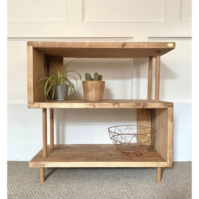 Wooden Bookcase Unit, Reclaimed Boards, Customisable Finish - image 1