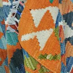 Kilim Rug Classic, Handmade Artisan Afghan Turkish Scandinavian Navajo Bohemian Wool Flatweave Multicolour 126x78 cm - thumbnail 4