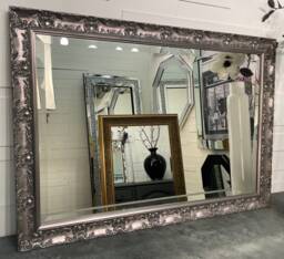 Large Pewter French Framed Decorative Rococo Ornate Opera Wall Mirror - Choice Of Size Premium Quality Free P&p