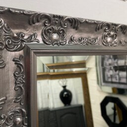 Large Pewter French Framed Decorative Rococo Ornate Opera Wall Mirror - Choice Of Size Premium Quality Free P&p - thumbnail 2
