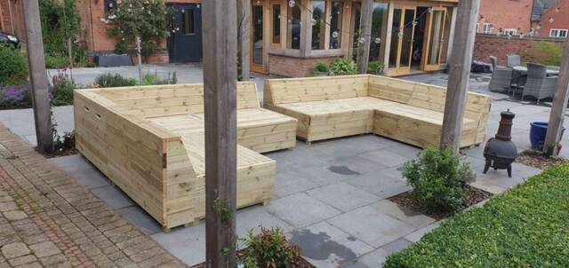 Handmade Modular Garden Furniture Bespoke Patio Seating - image 1